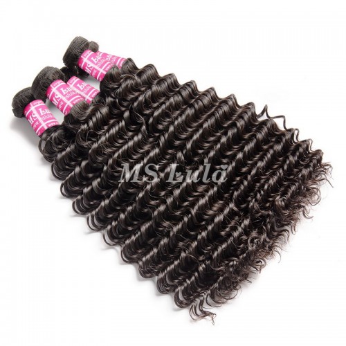 Virgin Deep Wave Hair Bundles With 5x5 Transparent/HD Lace Closure | Human Hair Wig | Lace Front